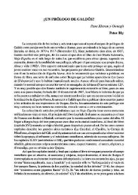 ¿Un prólogo de Galdós?