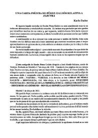Una carta inédita de Pérez Galdós relativa a 