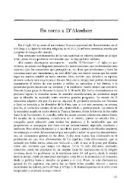 En torno a D' Alembert