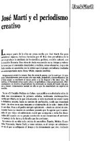 José Martí y el periodismo creativo 