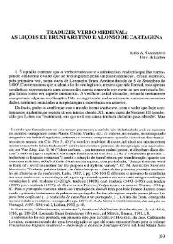 Traduzir, verbo medieval: as liçoes de Bruni Aretino e Alonso de Cartagena