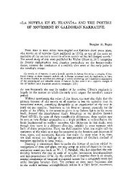 'La novela en el tranvía' and the poetics of movement in galdosian narrative