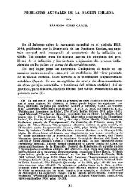 Problemas actuales de la nación chilena