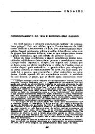 Pronunciamento do 1846 e regionalismo galego