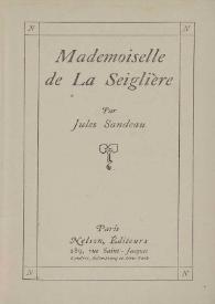 Mademoiselle de La Seiglière