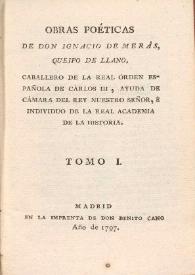 Obras poéticas. Tomo I