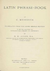 Latin phrase-book