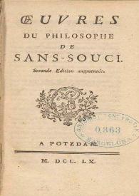 Oeuvres du philosophe de Sans-Souci