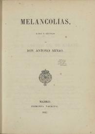 Melancolías, rimas y cántigas