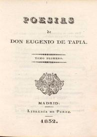 Poesías. Tomo primero