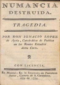 Numancia destruida. Tragedia