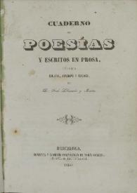 Cuaderno de poesías y escritos en prosa, en los idiomas español, italiano y francés