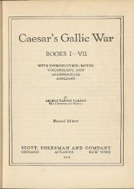Caesar's Gallic War : books I-VII