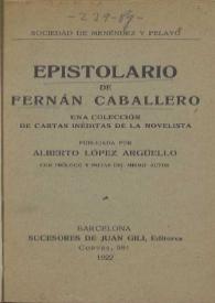 Epistolario de Fernán Caballero : una colección de cartas inéditas de la novelista