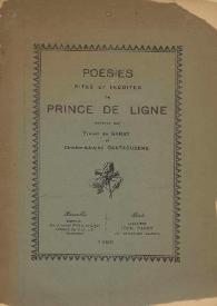 Poésies dites e inédites