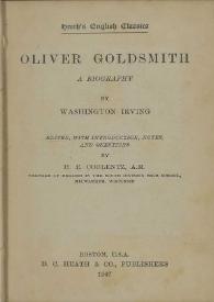 Oliver Goldsmith : a biography