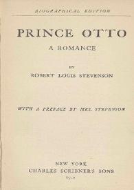 Prince Otto. A romance