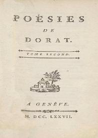 Poésies de Dorat. Tomo second