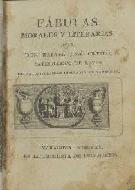 Fábulas morales y literarias