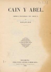 Cain y Abel. Crónica provenzal del siglo X