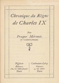 Chronique du règne de Charles IX