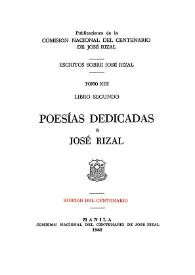 Poesías dedicadas a José Rizal