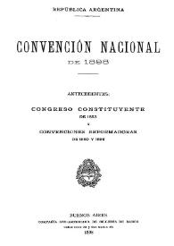 Convención Nacional de 1898. Antecedentes, Congreso Constituyente de 1853 y Convenciones reformadoras de 1860 y 1866