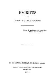 Escritos de José Tomás Guido