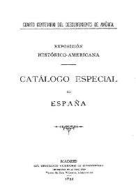 Catálogo especial de España