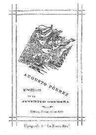 Augusto Pórrez : Homenaje de la juventud orureña