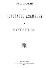 Actas de la honorable Asamblea de Notables