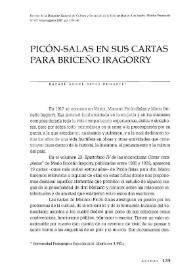 Picón-Salas en sus cartas para Briceño Iragorry