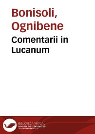 Comentarii in Lucanum