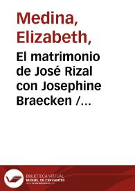 El matrimonio de José Rizal con Josephine Braecken