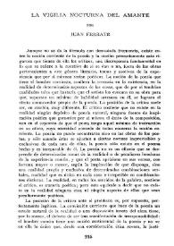 La vigilia nocturna del amante