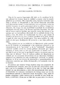 Ideas políticas de Ortega y Gasset