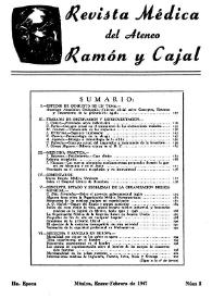 Revista Médica del Ateneo Ramón y Cajal. II época, núm. 2, enero-febrero de 1947