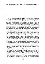 La soledad como sino en Antonio Machado