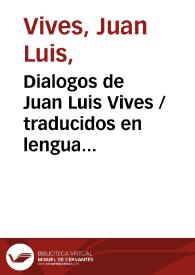 Dialogos de Juan Luis Vives