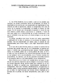 Bases comprensivas para un análisis del poema 'Retrato'