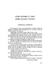 Cómo escribí el libro sobre Blasco Ibáñez