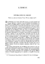 Historia desde el corazón. Notas al libro de Antonio Tovar 'En el primer giro'