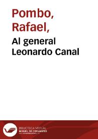 Al general Leonardo Canal