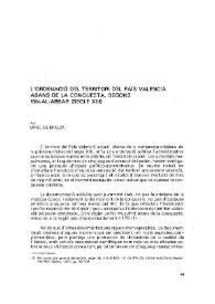 L'ordenació del territori del País Valencià abans de la conquesta, segons Ibn-Al Abbar (segle XIII)