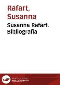 Susanna Rafart. Bibliografia