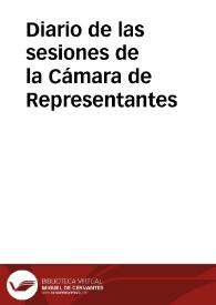 Diario de las sesiones de la Cámara de Representantes