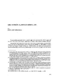 Una versión aljamiada sobre Job