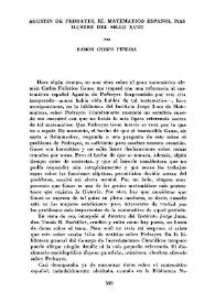 Agustín de Pedrayes, el matemático español más ilustre del siglo XVIII