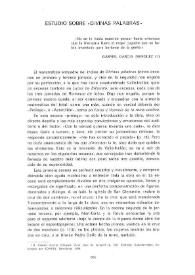 Estudio sobre 'Divinas palabras'