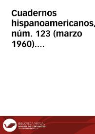 Cuadernos hispanoamericanos, núm. 123 (marzo 1960). Brújula de actualidad. Sección bibliográfica